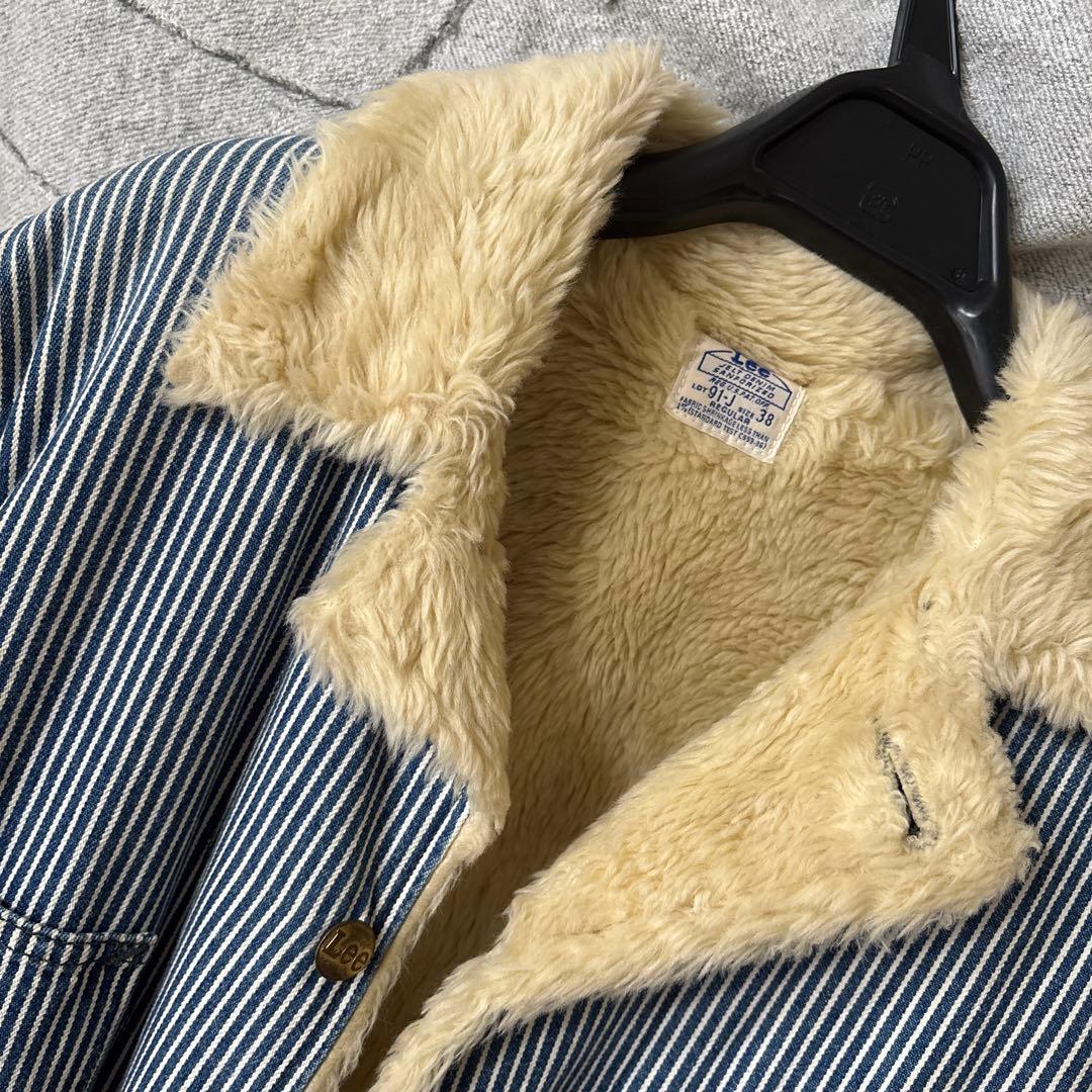 Lee ヒッコリーストライプ ボアジャケット