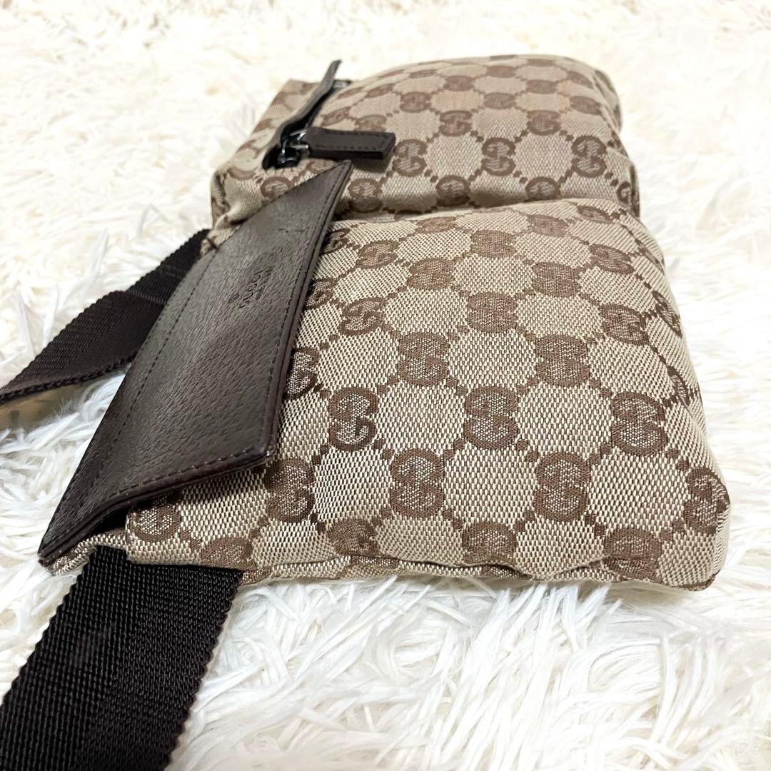 【美品】GUCCI＊ウエストバッグ GGキャンバス クロスボディ