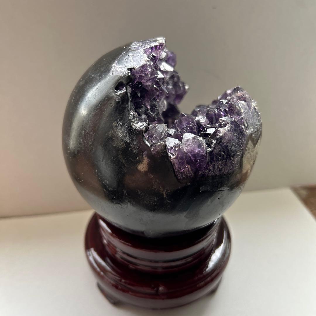 特大 希少 アメジスト 笑口 クラスター ウルグアイ産 大玉 濃い紫 恋愛運