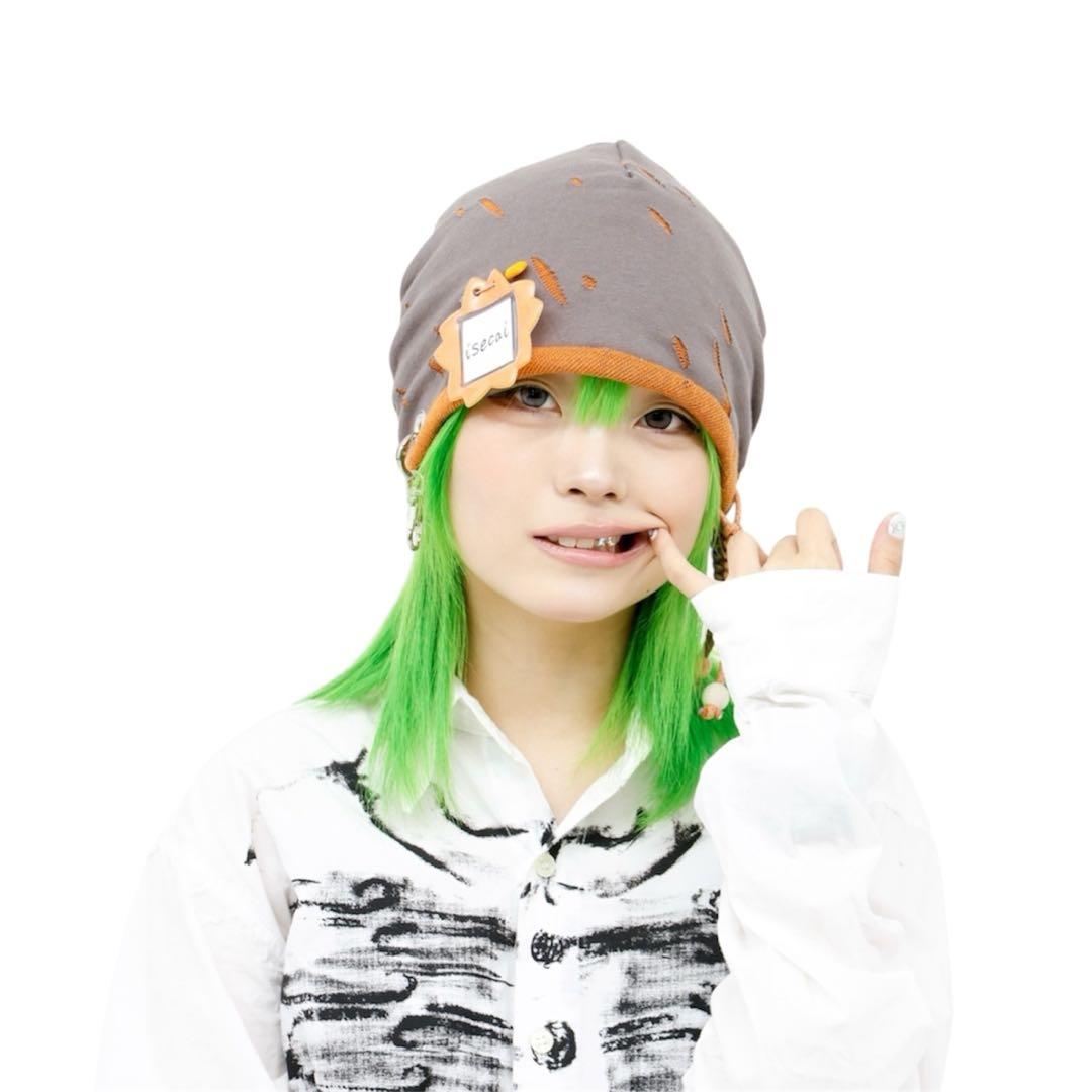 isecai Whimgy Beanie Gray× Orange