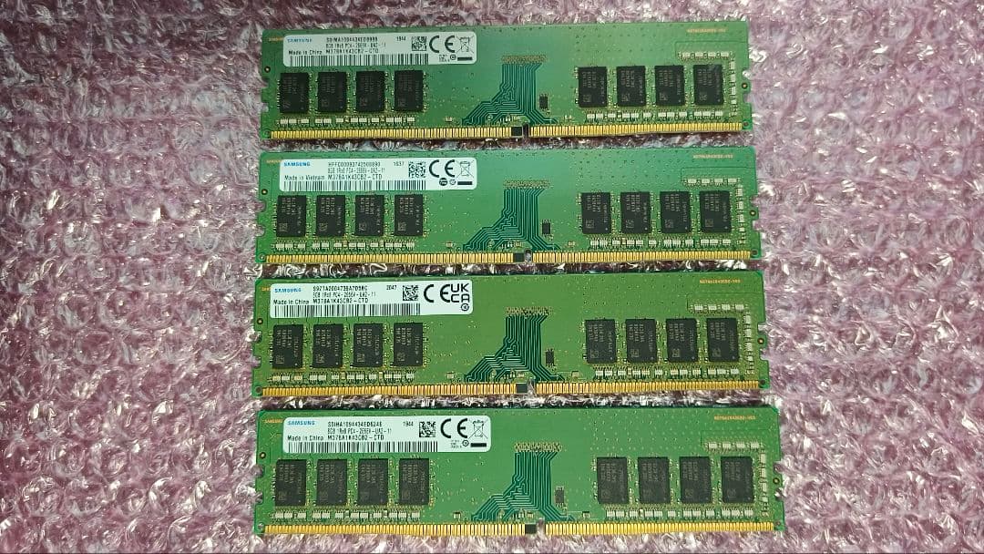 DDR4 8GBx4枚 32GB pc4-2666V 動作確認済み ②