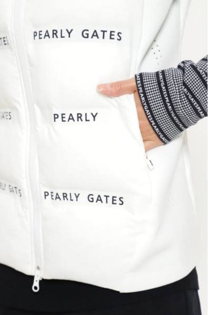 mai　 PEARLY GATES フード付きダウンベスト　０サイズ