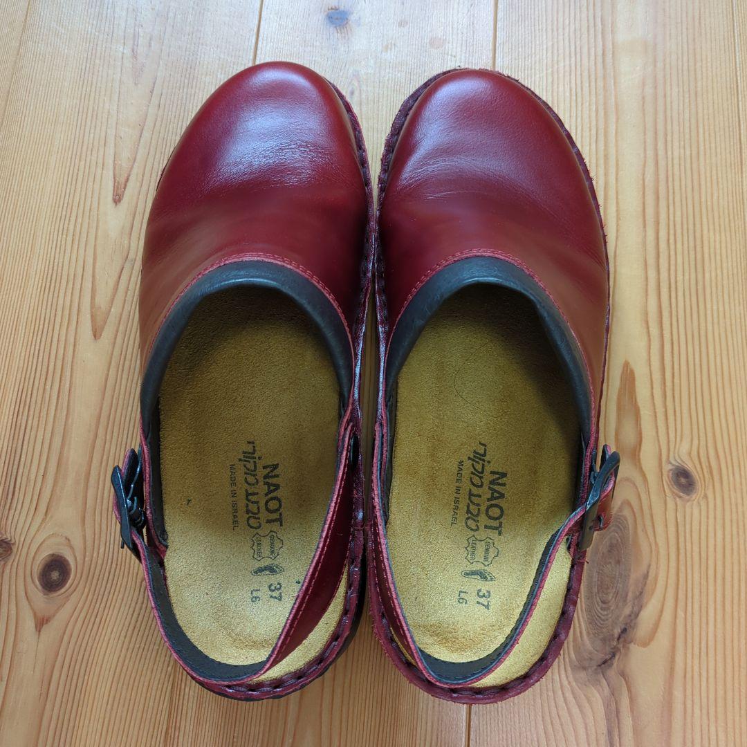 NAOT 赤 バックストラップ サボサンダル 37