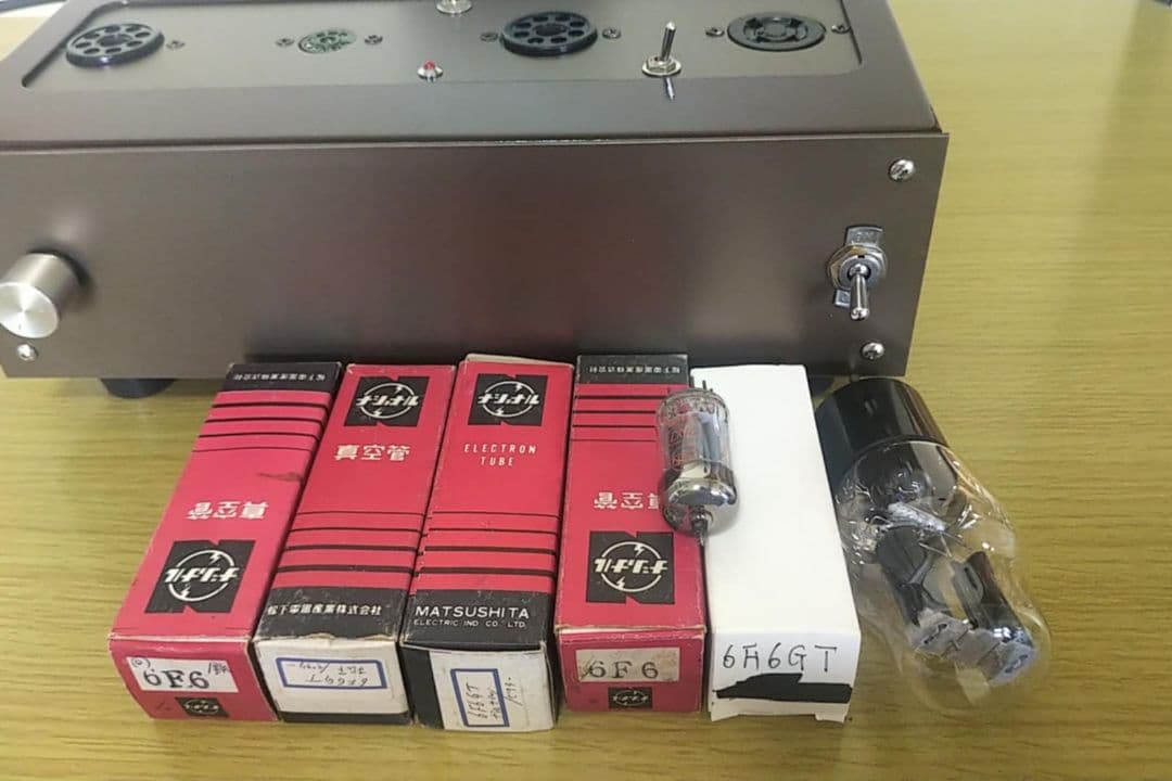 自作真空管アンプ 本体 6F6GT (6V6GT交換できる)シングル