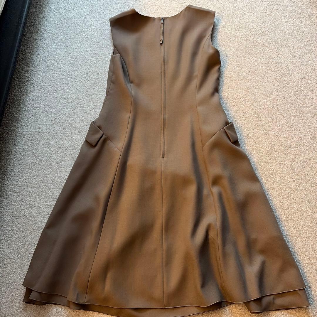 FOXEY ノースリーブブラウンワンピース