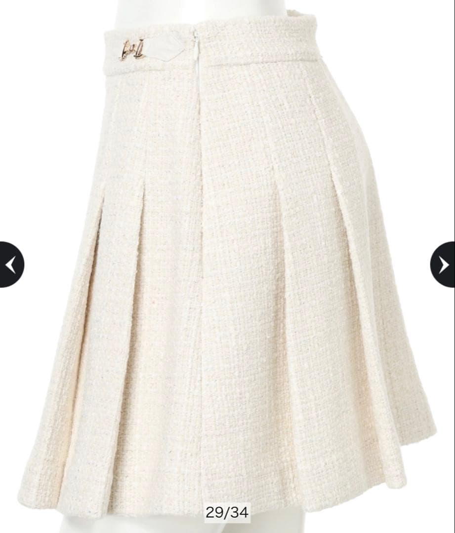 Rirandture ビット付ツイードミニスカート タグあり