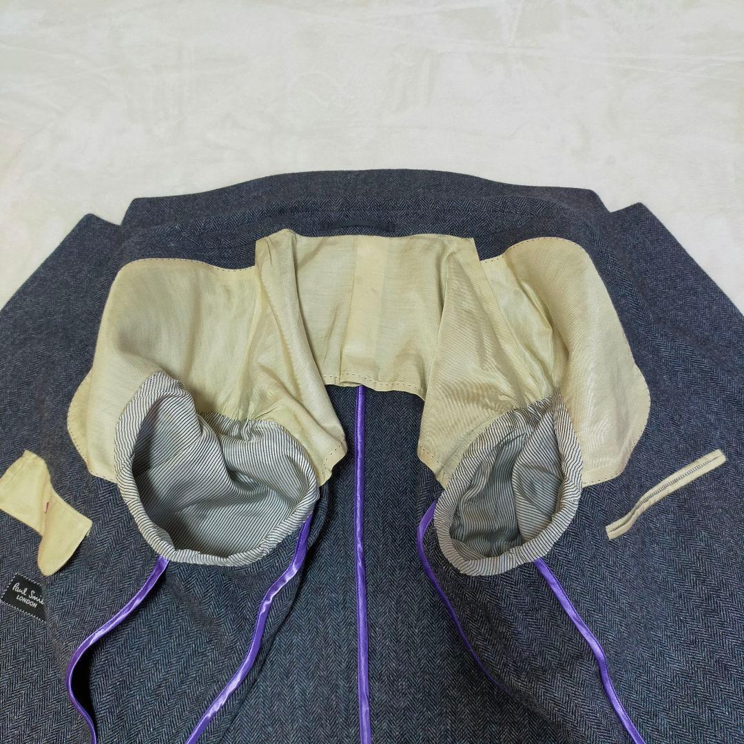 美品　Paul Smith　ヘリンボーン地　ツイード　2つ釦テーラードジャケット