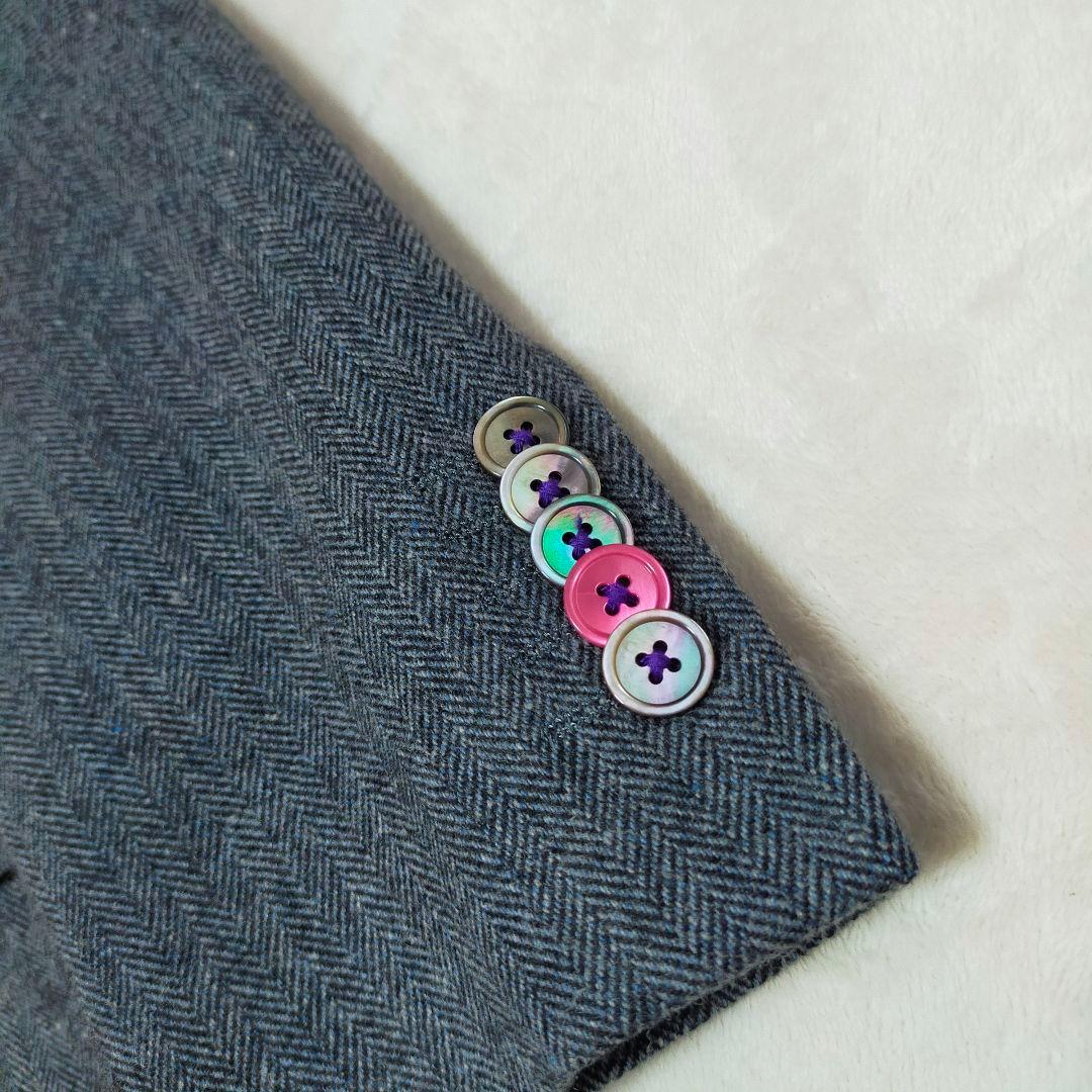 美品　Paul Smith　ヘリンボーン地　ツイード　2つ釦テーラードジャケット