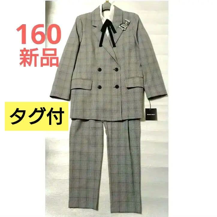 新品 DECORAPINKY'S 卒服 パンツスーツ160グレー 女の子 卒業式