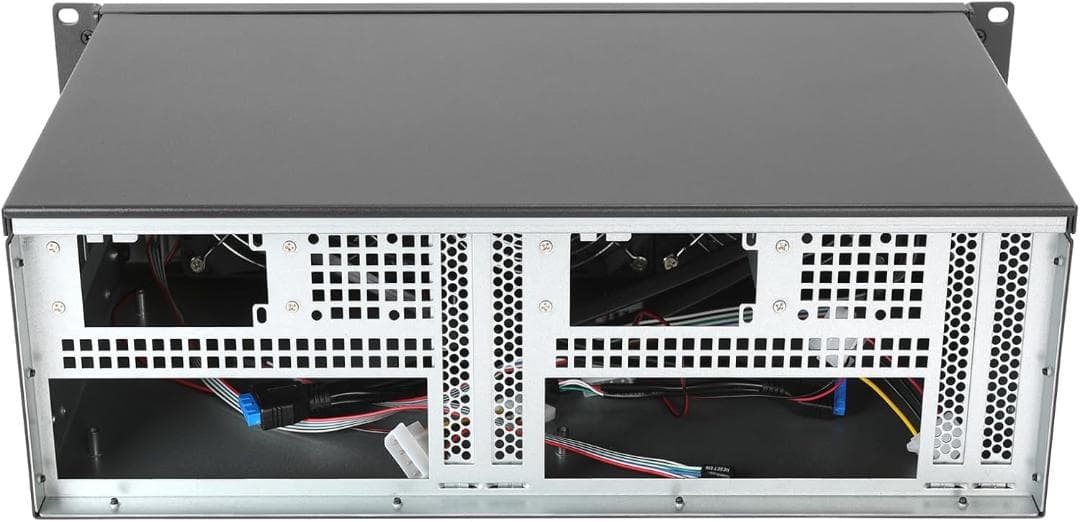 新品⭐️3U ラックマウントサーバーシャーシ ブラック 工業グレード 19インチ