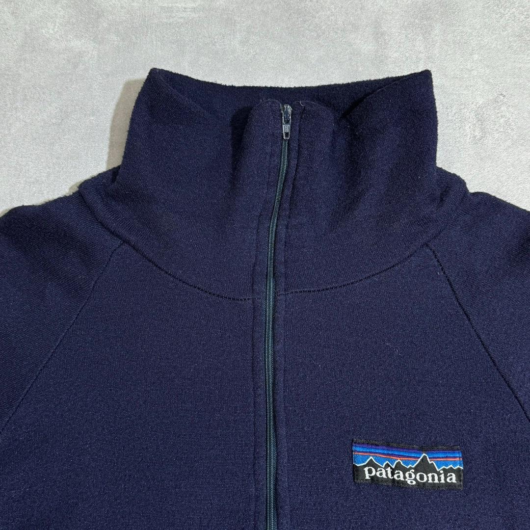 80s デカタグ Patagonia パタゴニア ネイビー　パイル DM848
