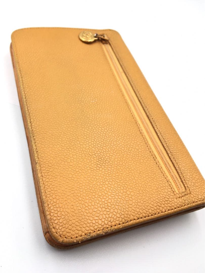 シャネル　キャビアスキン　長財布　ポーチ