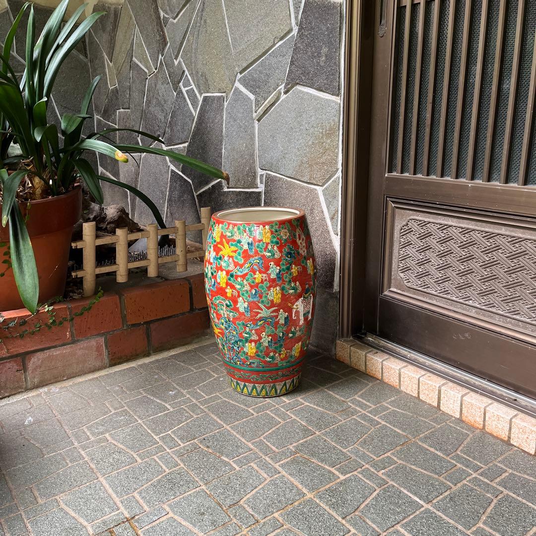 でこい❣️九谷焼　九谷木米　傘立て