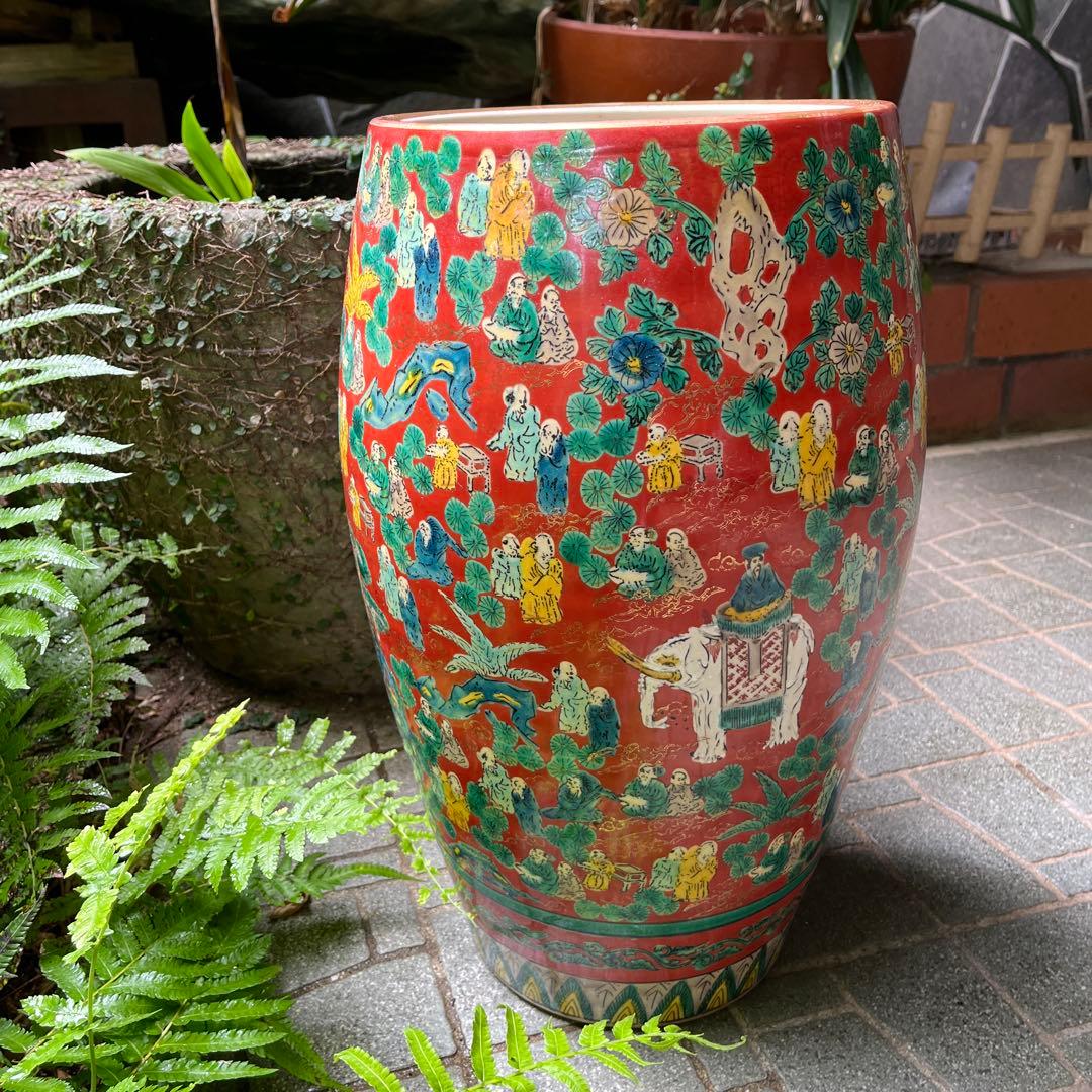 でこい❣️九谷焼　九谷木米　傘立て