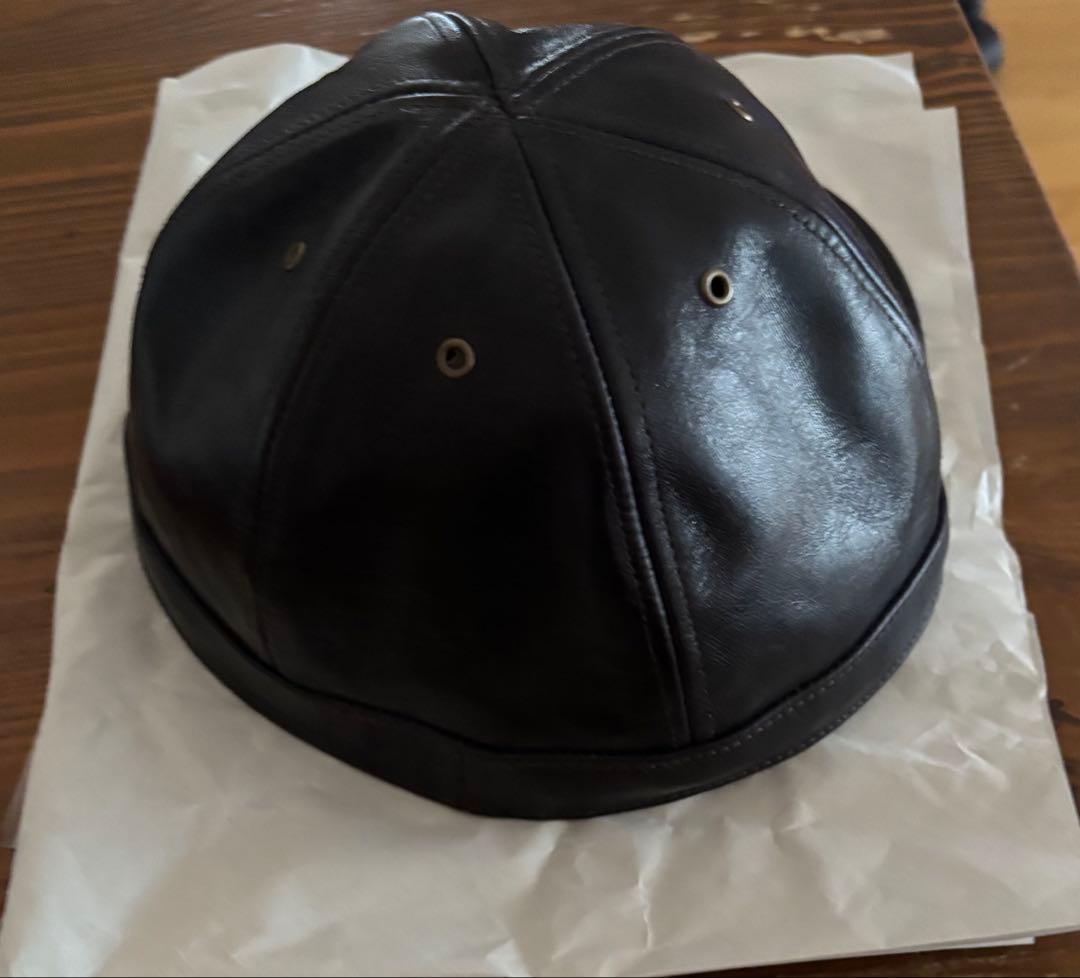 ダッパーズ　Horsehide Leather Work Cap Lサイズ