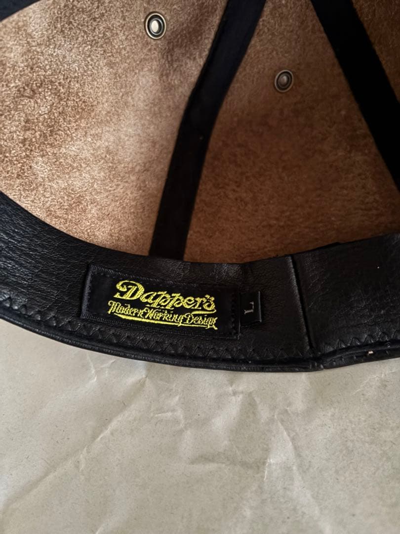 ダッパーズ　Horsehide Leather Work Cap Lサイズ