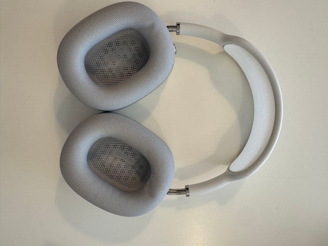 Air Pods Max ホワイト メッシュイヤーカップ ワイヤレスヘッドフォン