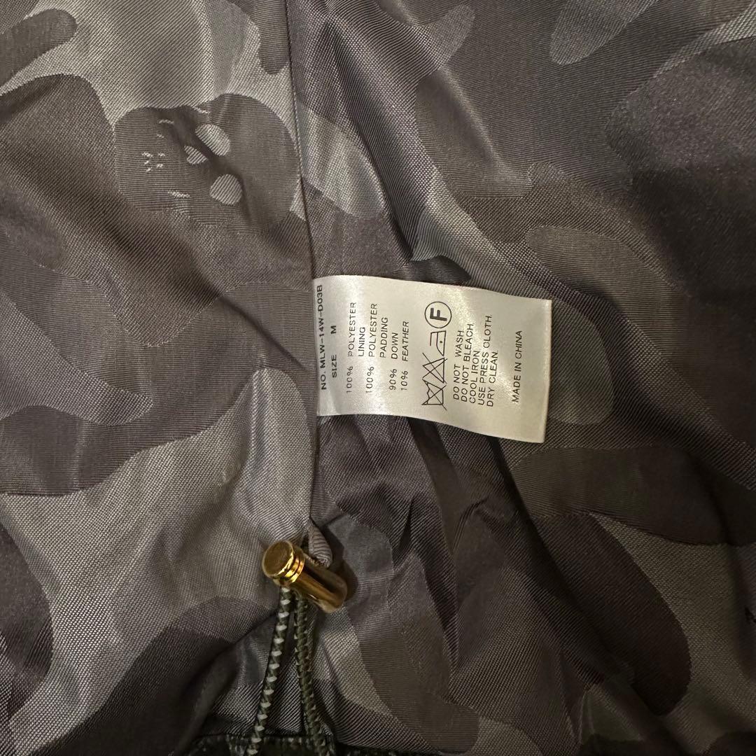 マークアンドロナ　ダウンジャケット　迷彩　グリーン　金　ダブルジップ　美品　M