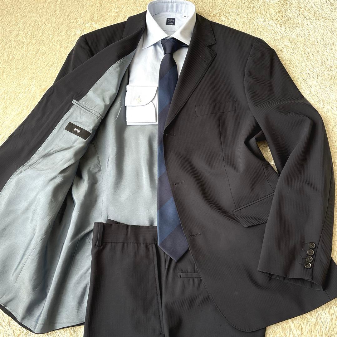 ☆大きいサイズ☆大谷翔平　Hugo BOSS スーツシャドーストライプ42R