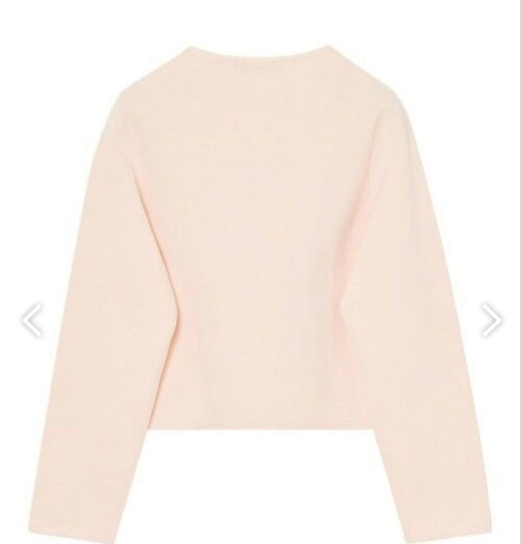 【ANAYI】新品未使用　25SS　サーモンピンクツイードコンビカーディガン