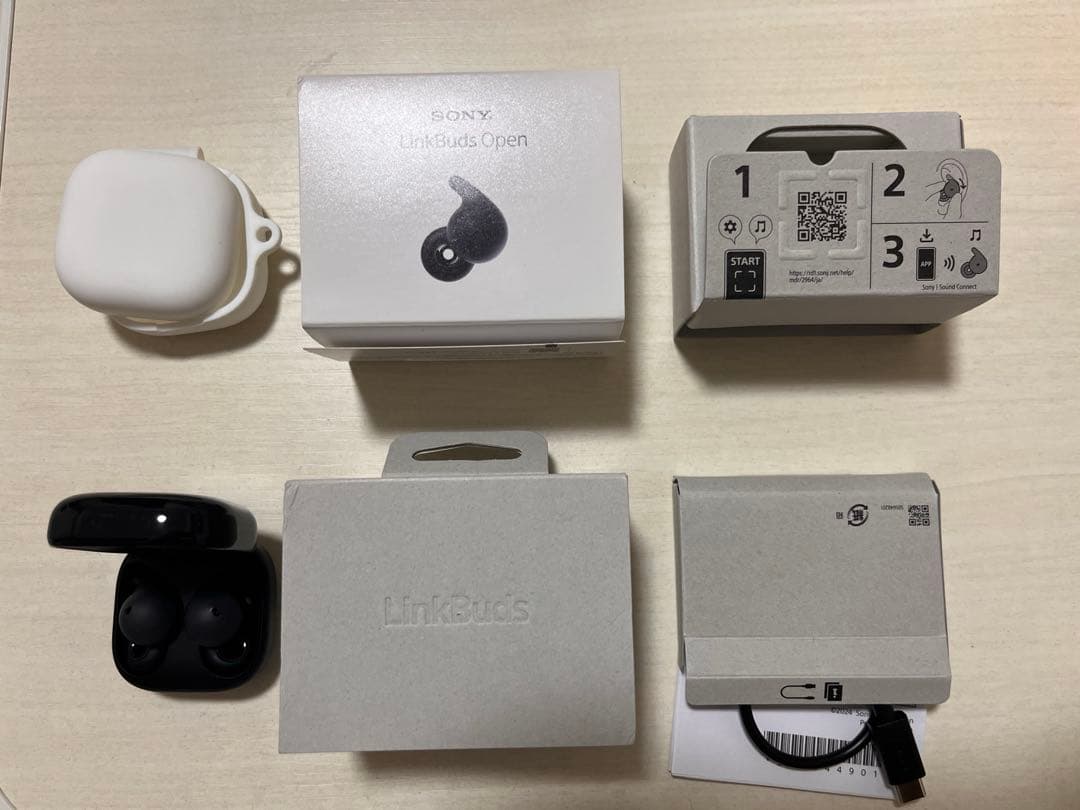 【値下げ可】linkbuds open 黒　ケース付き