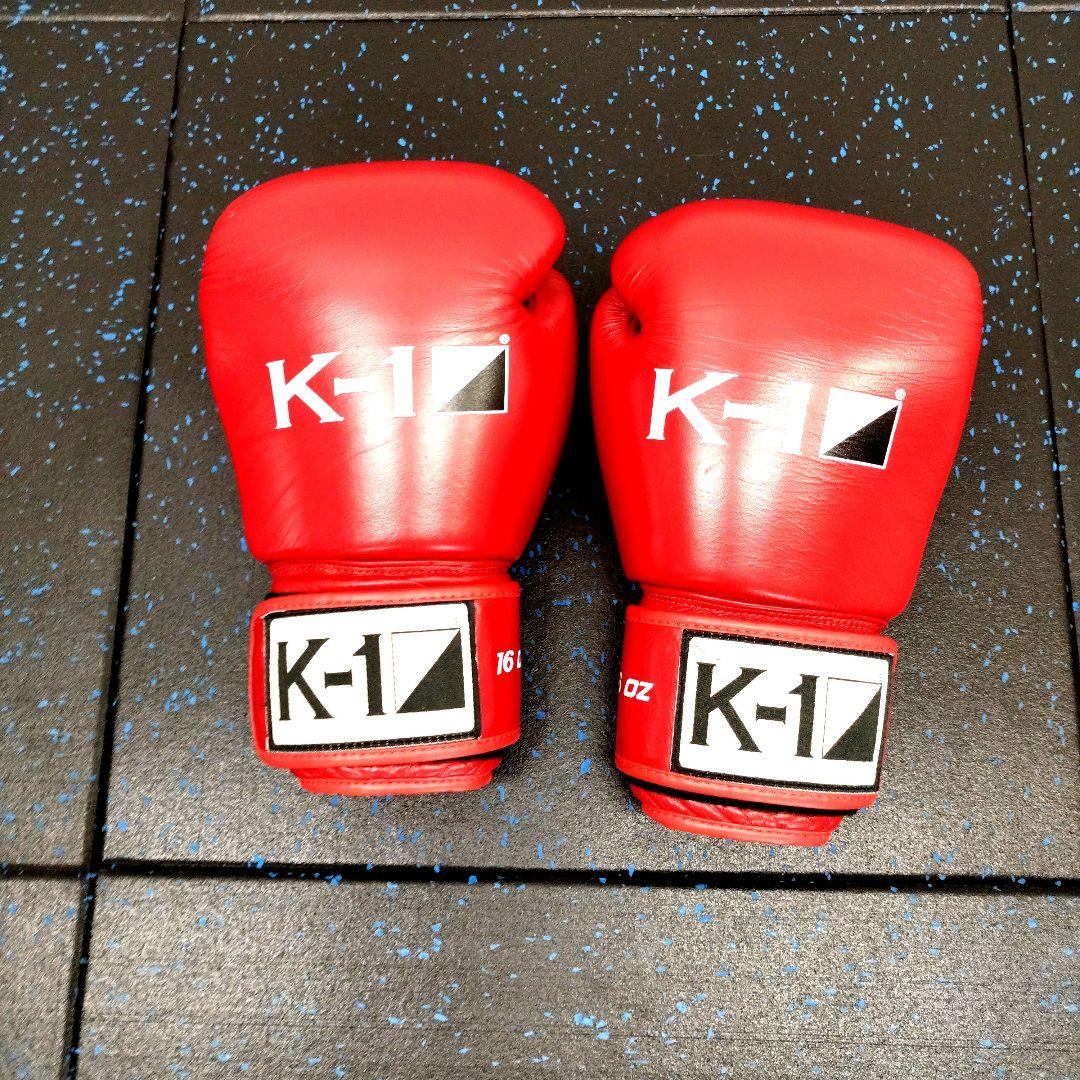 K-1 ボクシンググローブ 16oz 赤