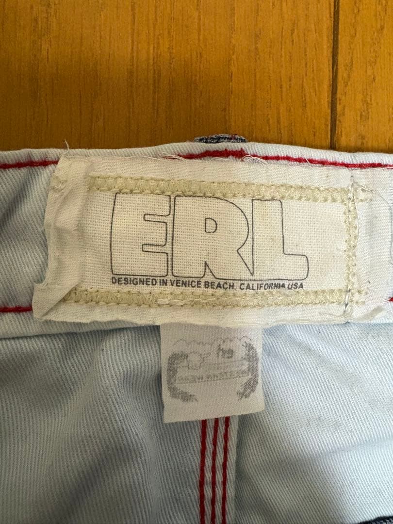 erl ERL コントラストステッチ　ジーンズ　デニム