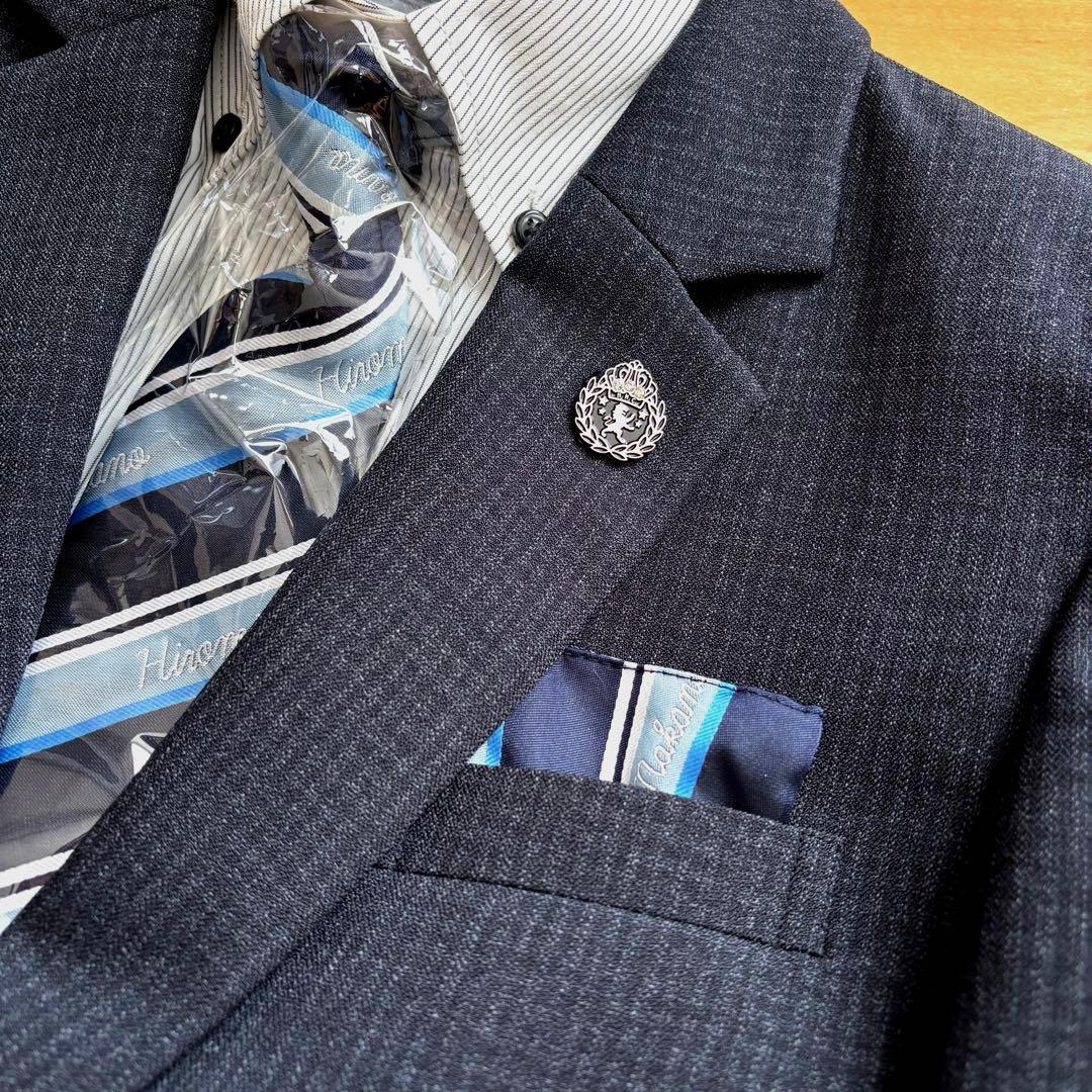 【新品】 キッズフォーマル スーツ 150 卒業式 男の子 完品 ネイビー