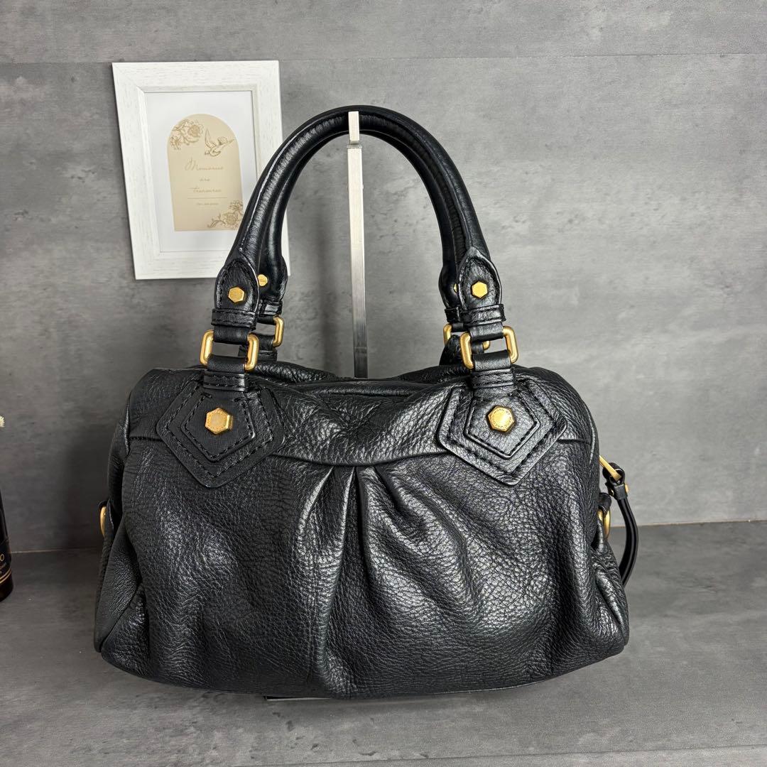 MARC BY JACOBS ハンドバッグ ホーボー レザー Y2K ブラック