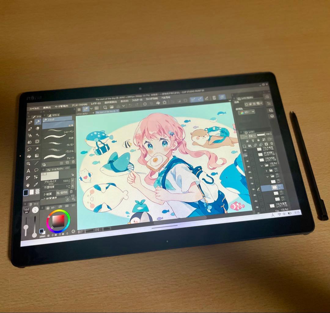 ◆富士通 ワコム i3 大画面13.3型 筆圧4,096段階 お絵描きタブレット