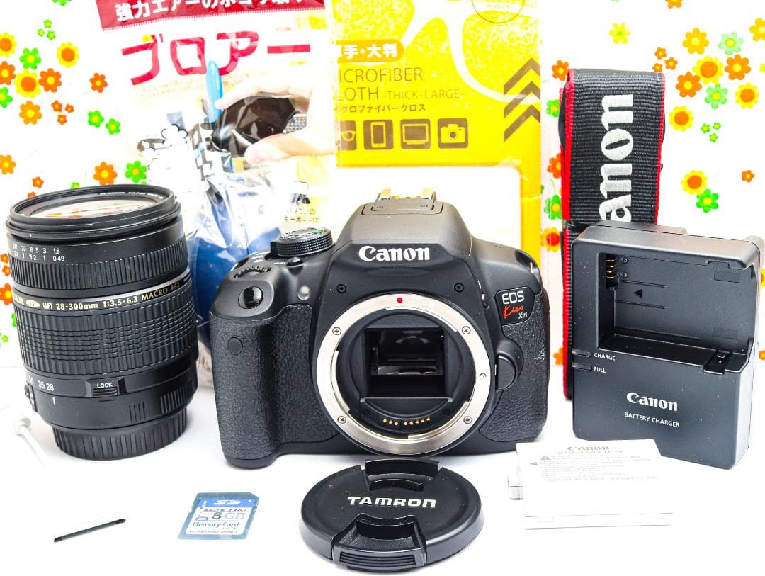美品 キャノン Canon Kiss X7i☆高倍率レンズ付☆スマホに転送☆