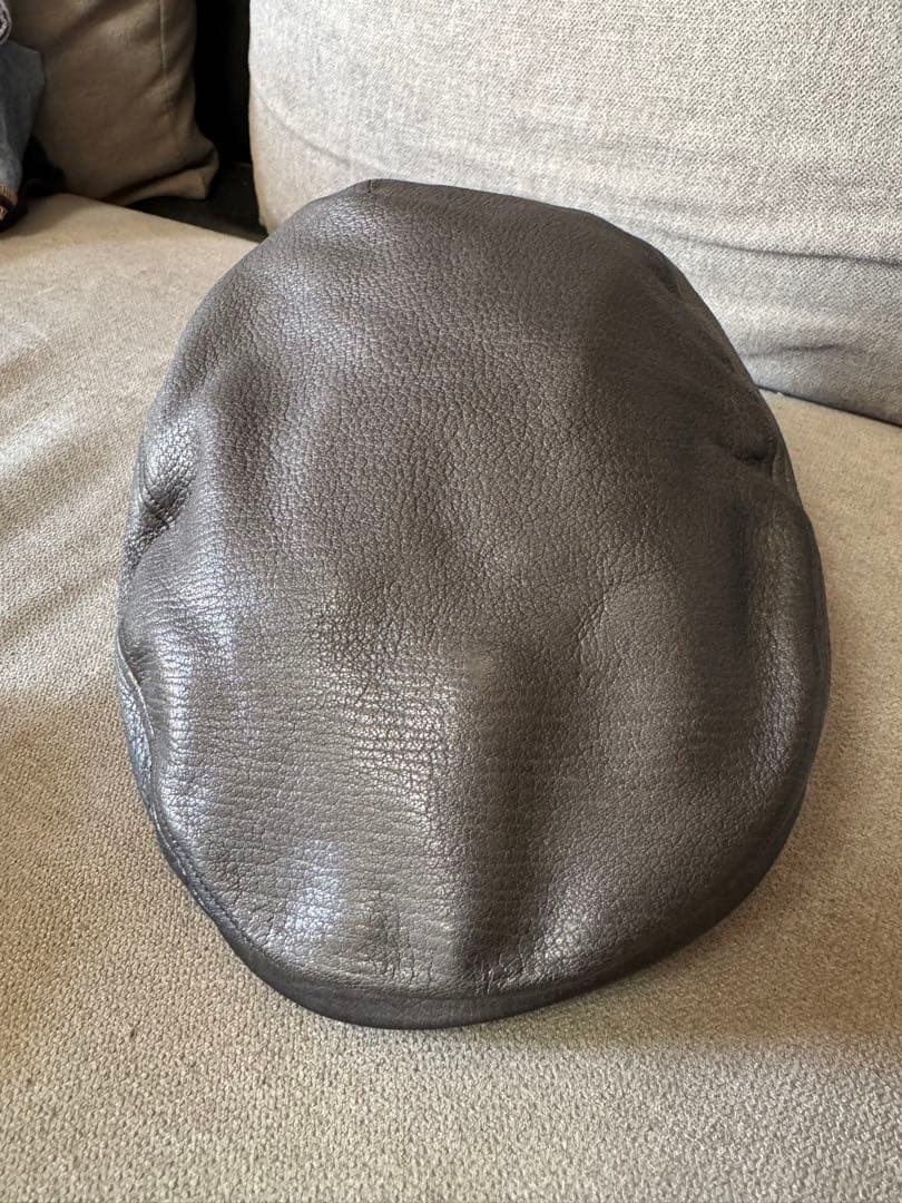 THE FLAT HEAD ブラック レザー ベレー帽 M