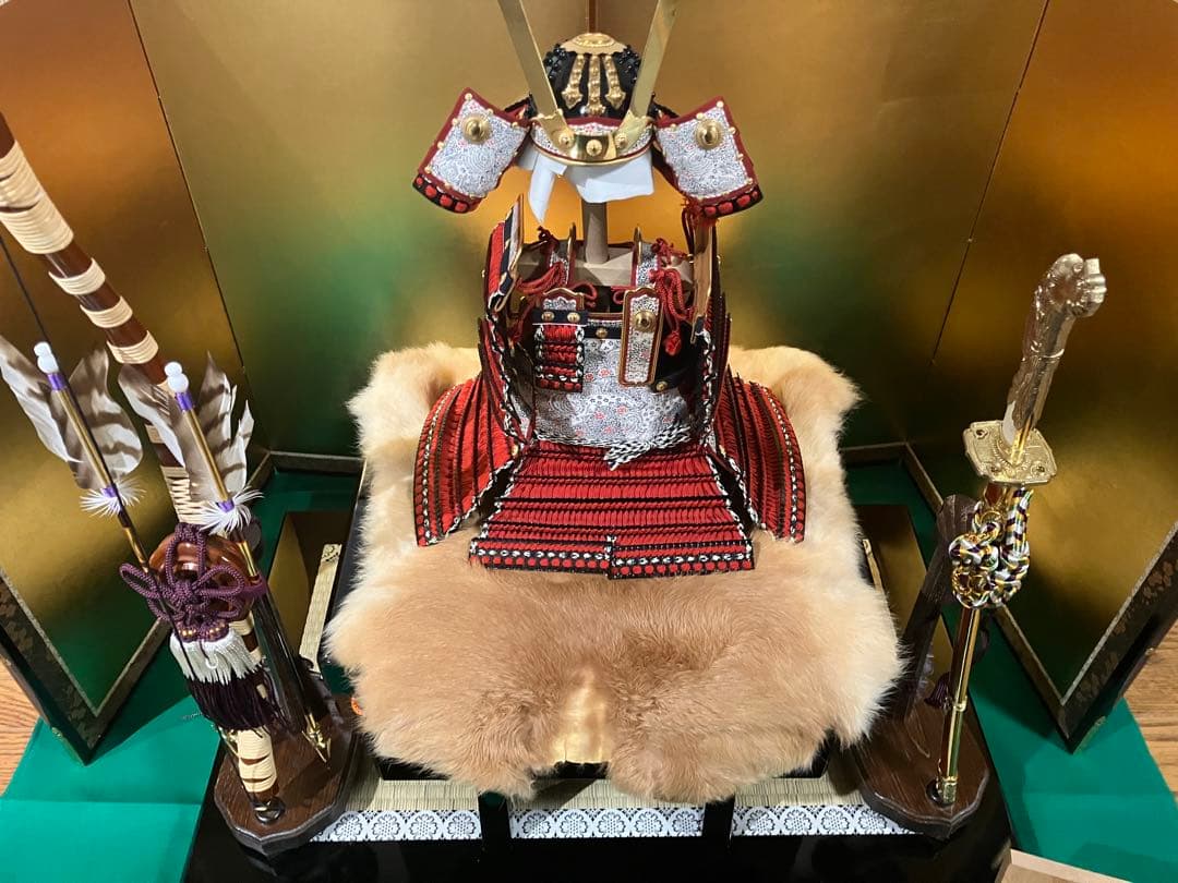 五月人形　端午の節句　こどもの日　レトロ　大鎧　畠山重忠　福田屋人形店　監製