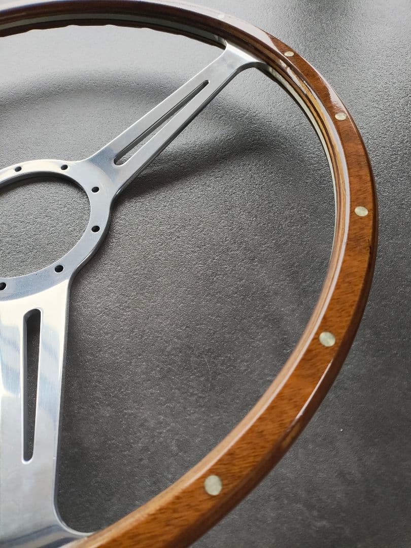 大径ウッド ステアリングホイール 　空冷VWバスに