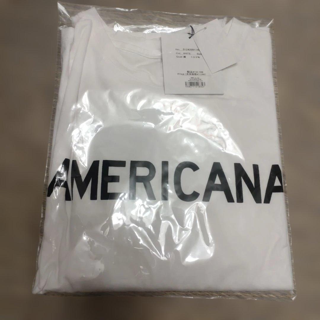 AMERICANAアメリカーナ　frill tee　フリル ロゴTシャツ