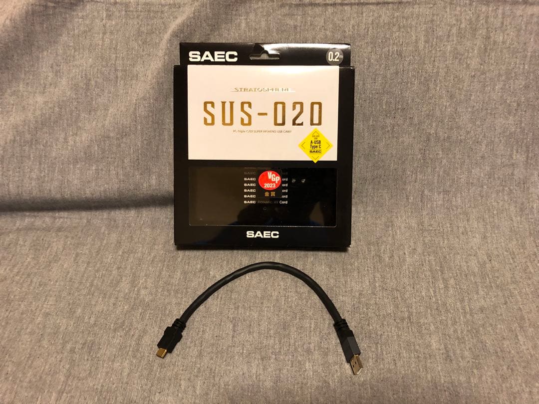 SAEC USB A - USB typeCケーブル SUS-020 0.2m
