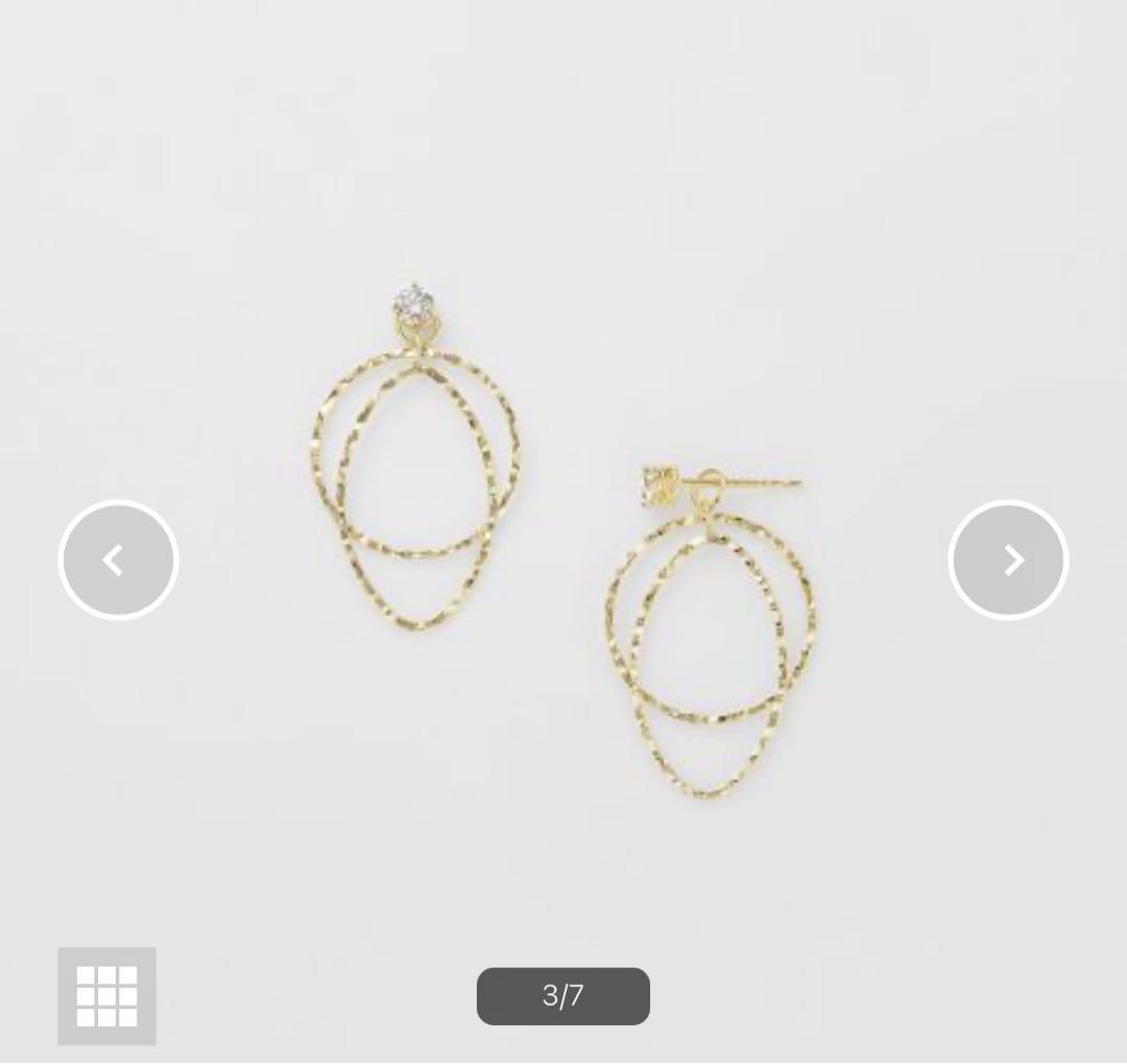 完売品 agete アガット K10 ピアスチャーム イエローゴールド