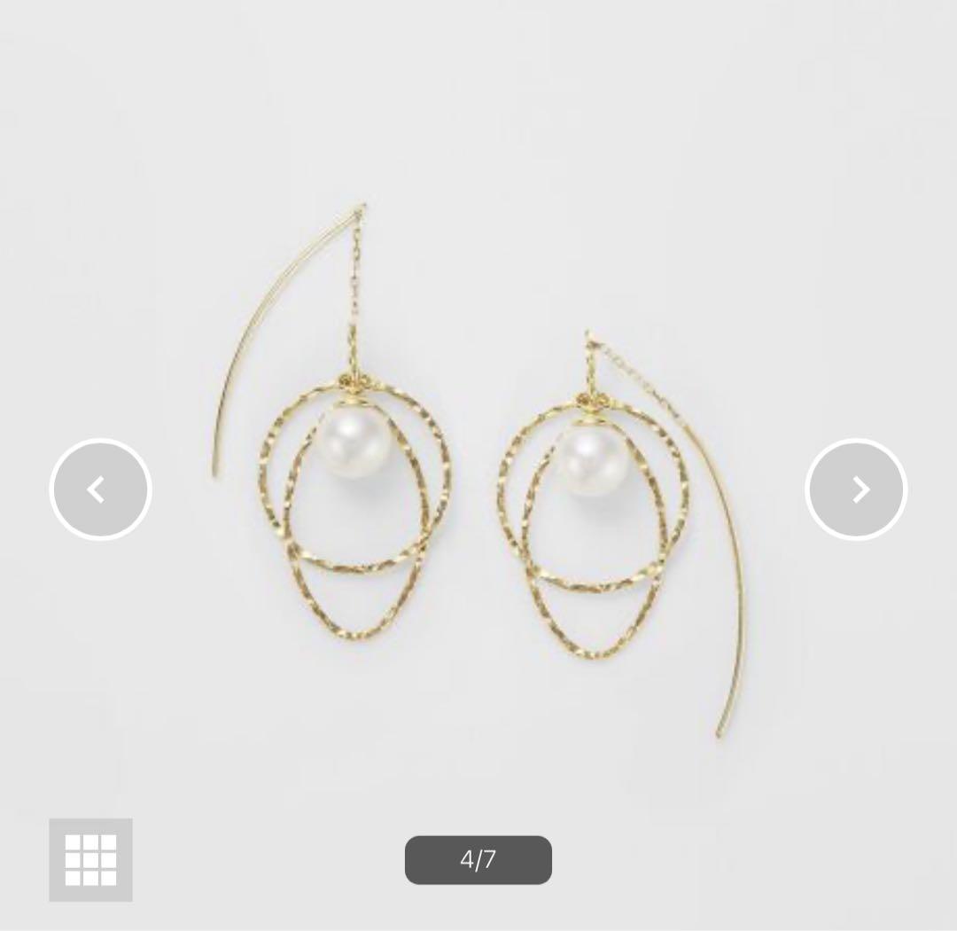 完売品 agete アガット K10 ピアスチャーム イエローゴールド