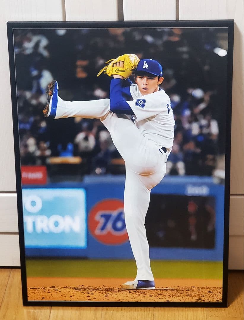 RINSUKAM ドジャース MLB！A3ポスターフレーム付きセット