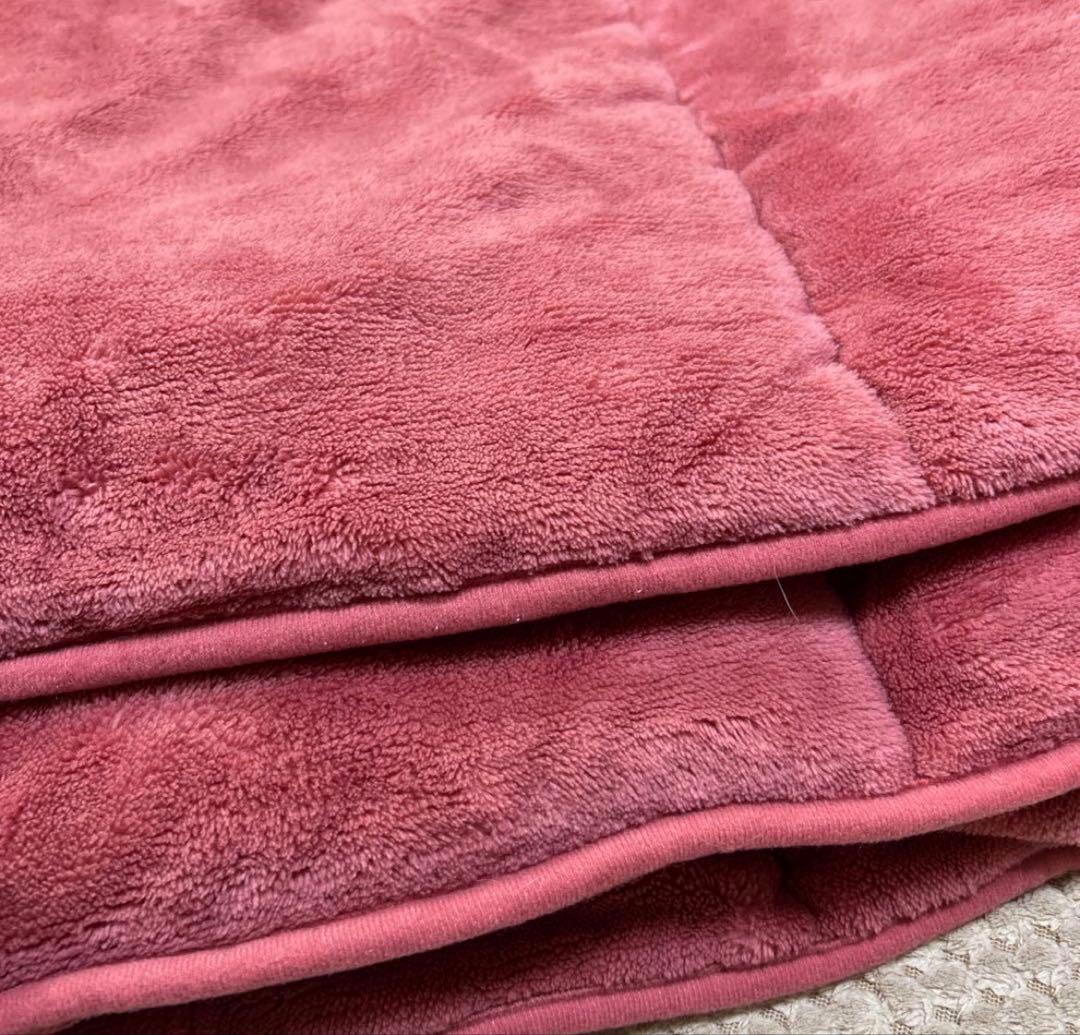 ヒートループ　羽毛入り掛け布団　コーラルピンク　ディノス