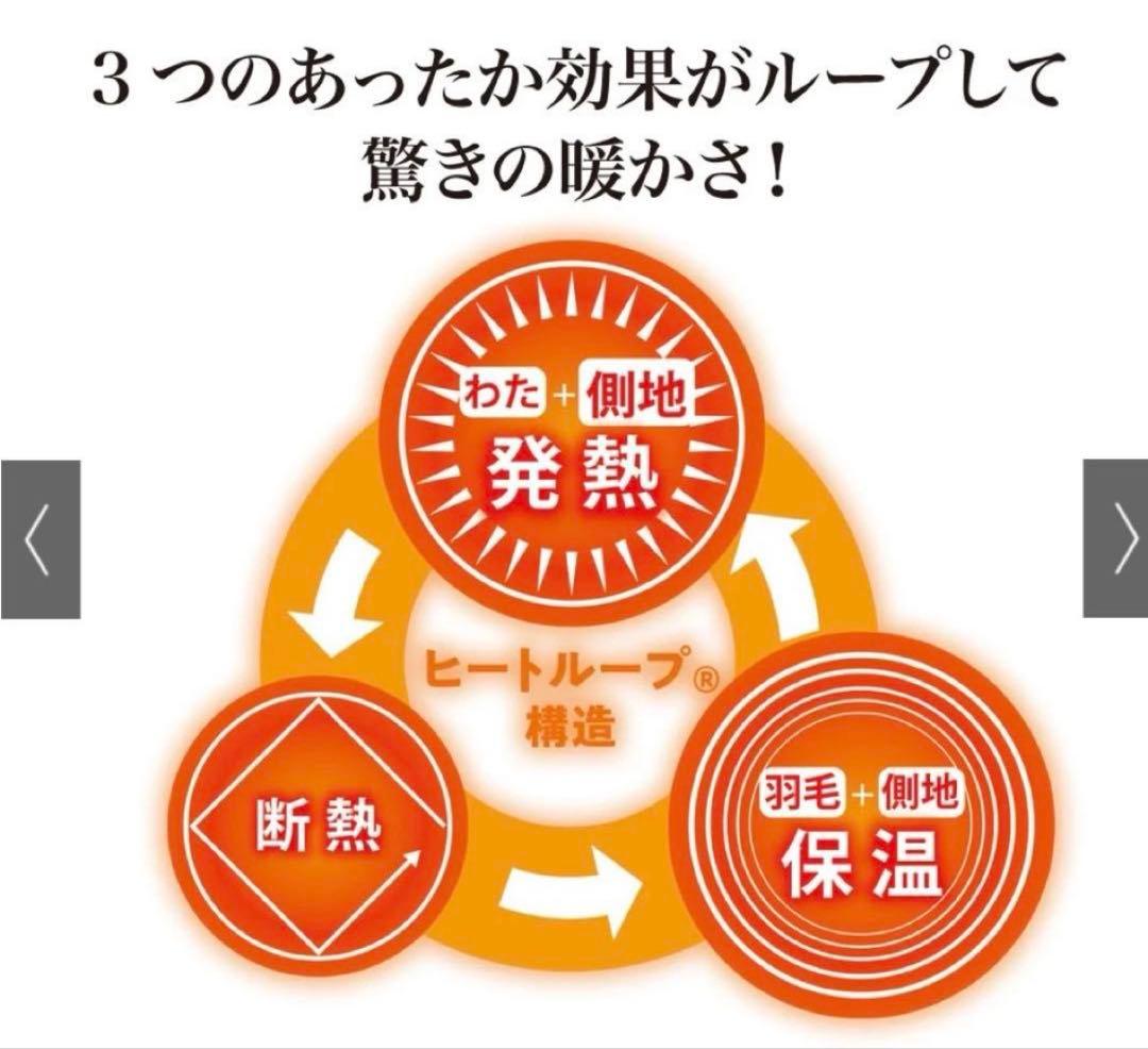 ヒートループ　羽毛入り掛け布団　コーラルピンク　ディノス