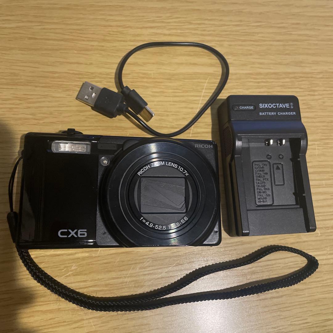 RICOH CX6 コンパクトデジタルカメラ　 動作確認済　互換品充電器付