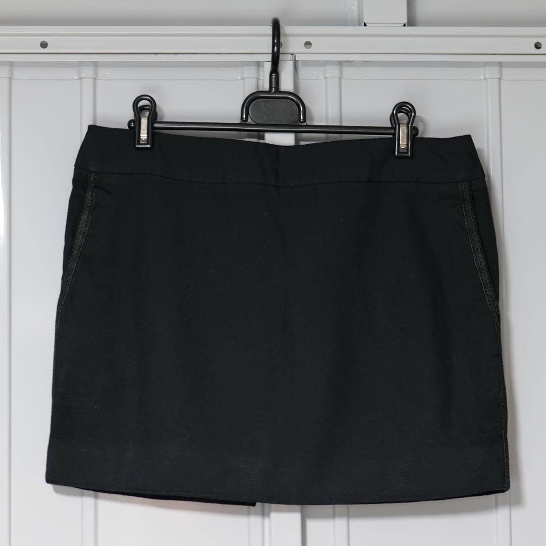 SAINT LAURENT サンローラン ブラック 紋章 ポケット スカート