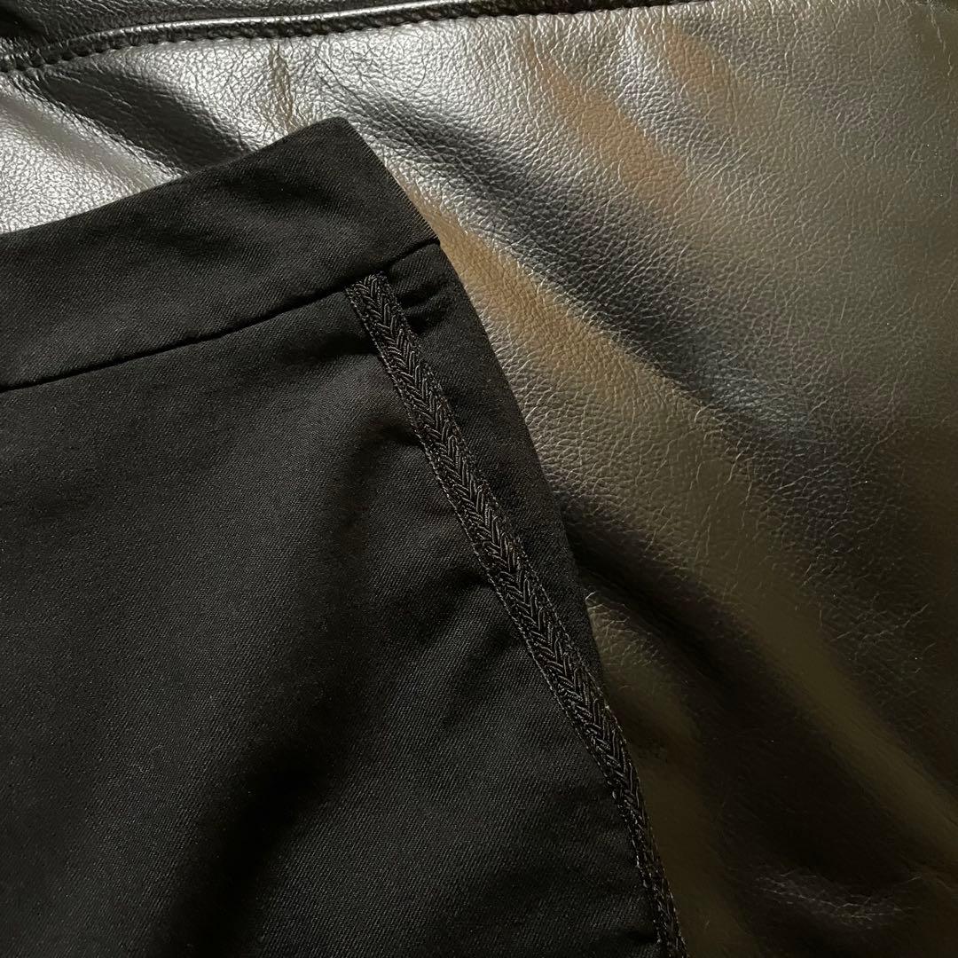 SAINT LAURENT サンローラン ブラック 紋章 ポケット スカート