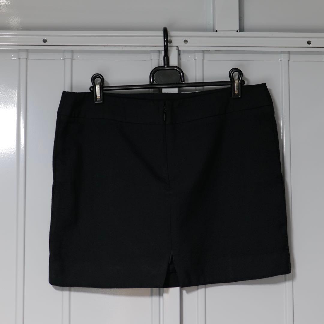 SAINT LAURENT サンローラン ブラック 紋章 ポケット スカート