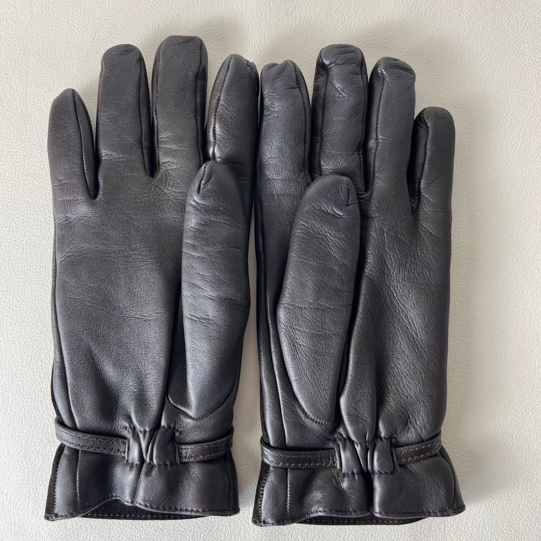 美品 GUCCI 手袋　グローブ　インターロッキング GG レザー　カシミヤ