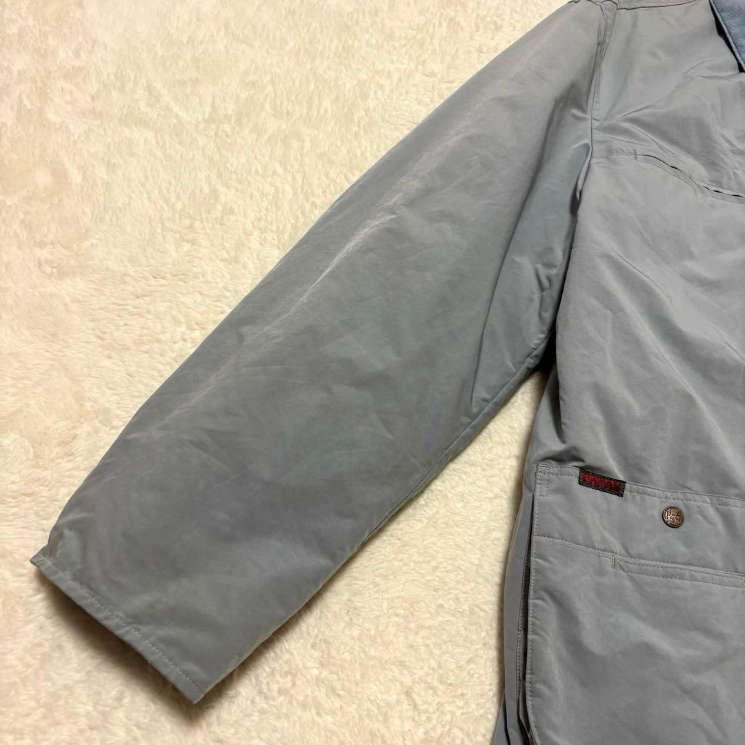 希少 PAPAS ダウンジャケット パパスベア柄 ロゴ刺繍 ライトブルー