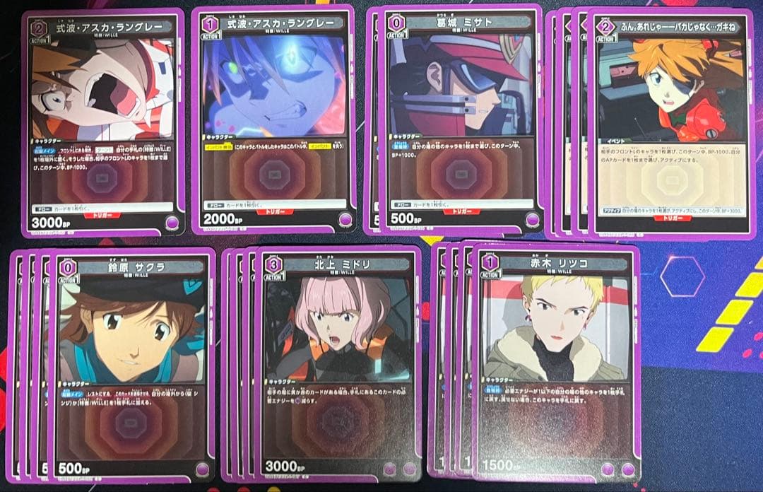 ユニオンアリーナ エヴァンゲリオン WILLE デッキ スタデ　プロモ　スリーブ