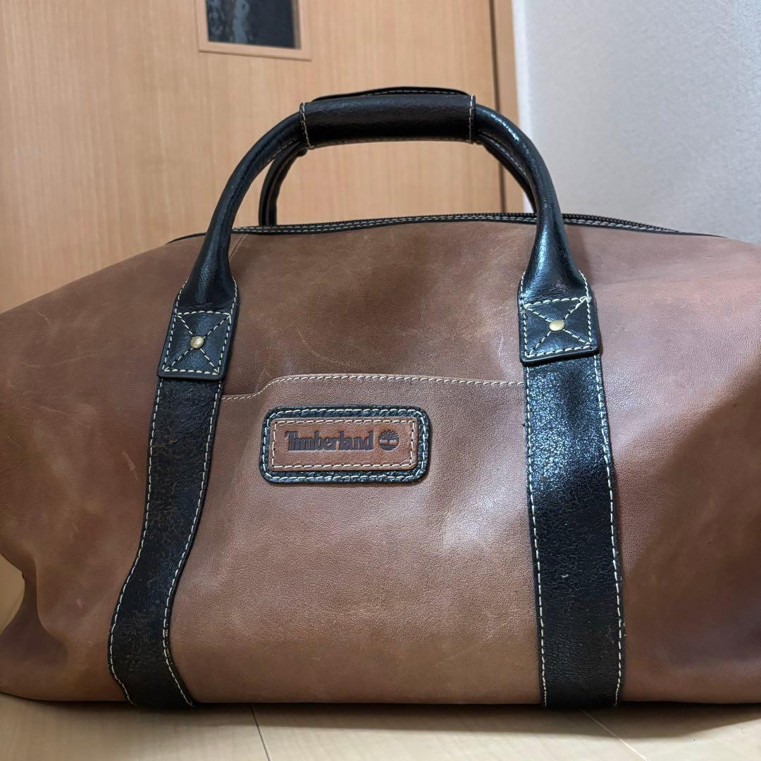 Timberland レザー ボストンバッグ