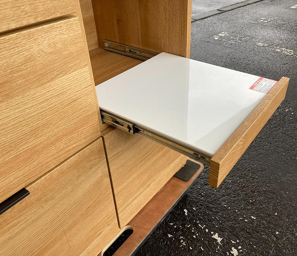 ニトリ / キッチンカウンター エトナ 90CT■ライトブラウン キャビネット